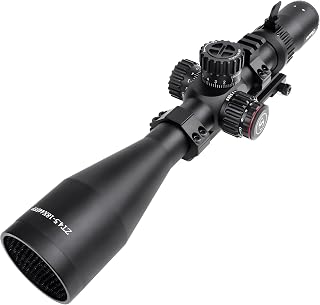 Sniper Scope 4.5-18X44 Rifle Scope 30mm Tube Glass Etched Reticle Red Green Illuminated Includes Scope Rings (ZT 4.5-18X44FFP)