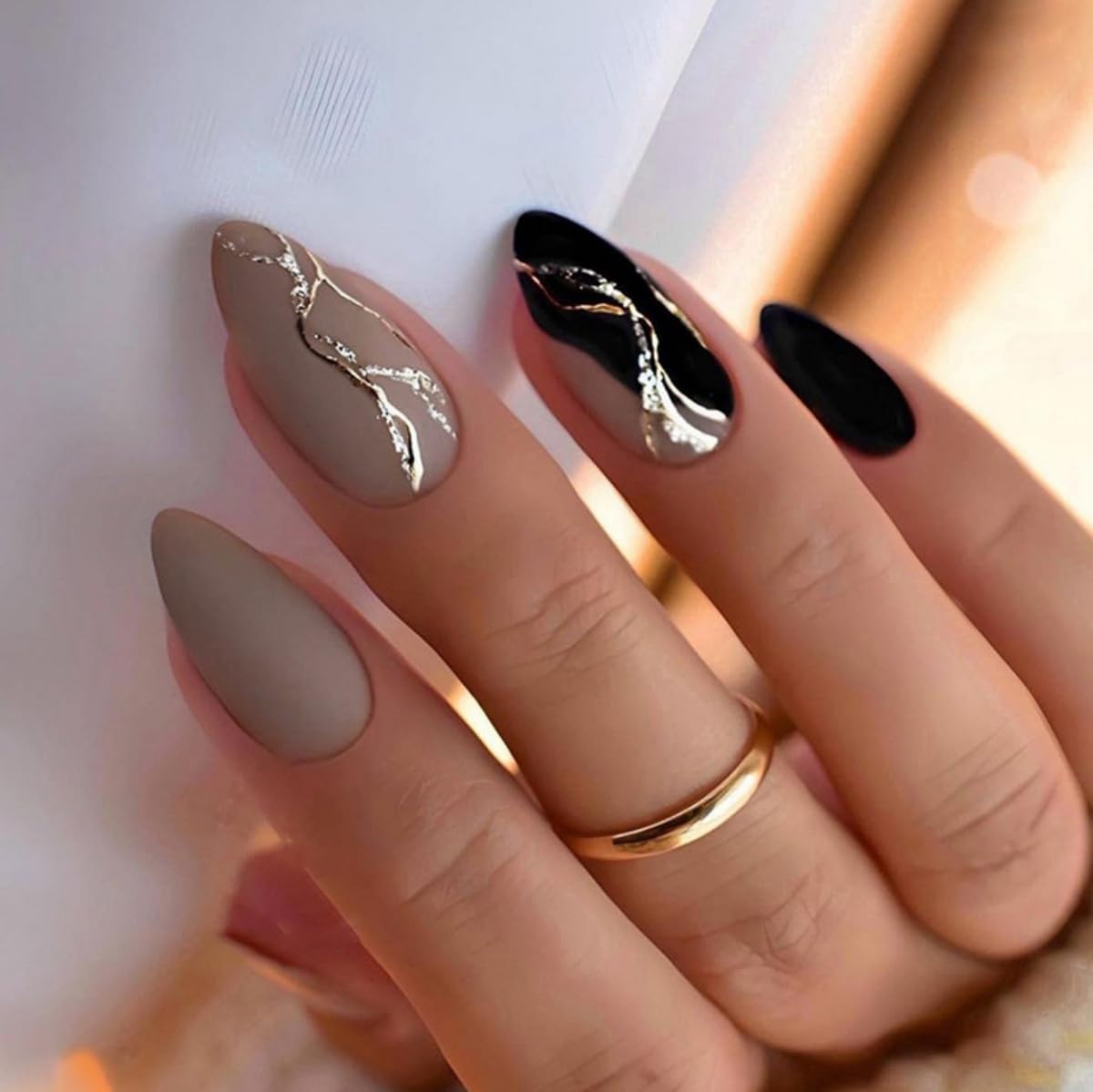 JUSTOTRY 24 Pcs Glossy Milky and Pink Solid Press on Nails Short Designs,False Nails Oval,French Almond Stick on Nails for Women and Teens,Pretty Fake Nail for Girls Nail Art — view 9