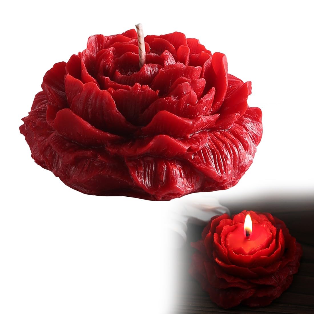 Velas perfumadas rosas de regalo, regalo de mujer, set de velas perfumadas, cera de soja natural, para aniversario Navidad San Valentín Día de la Madre Yoga, decoración