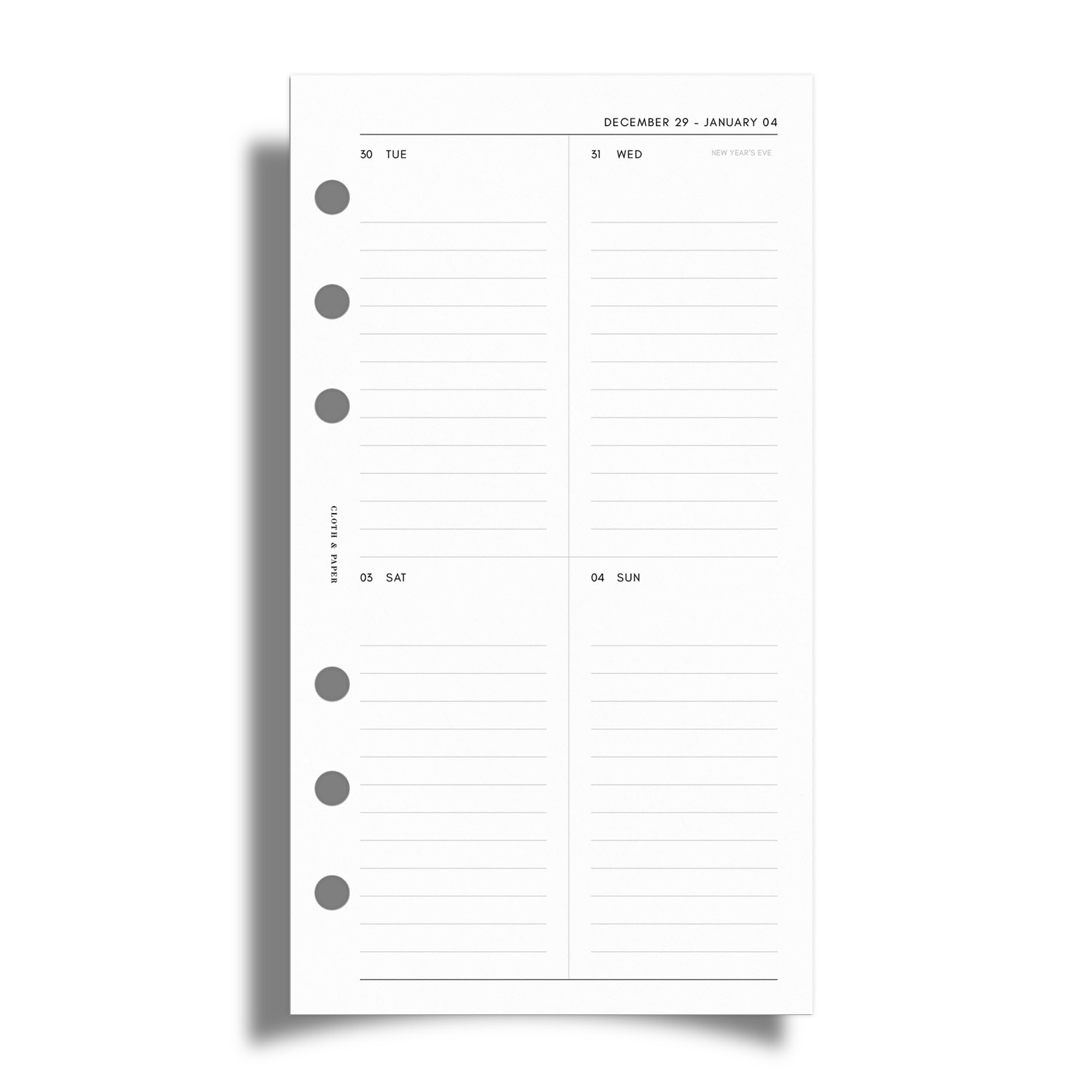 Insertos de agenda 2026 vertical personal para planificar la semana sin perder espacio 8