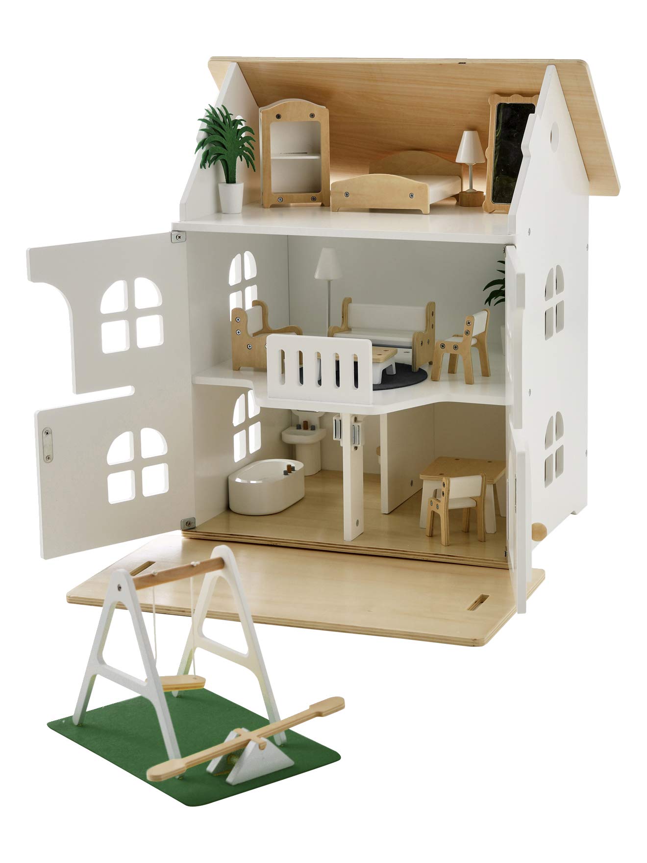 VERTBAUDET Maison Romantique des Amis des Petits + mobilier en Bois Blanc TU
