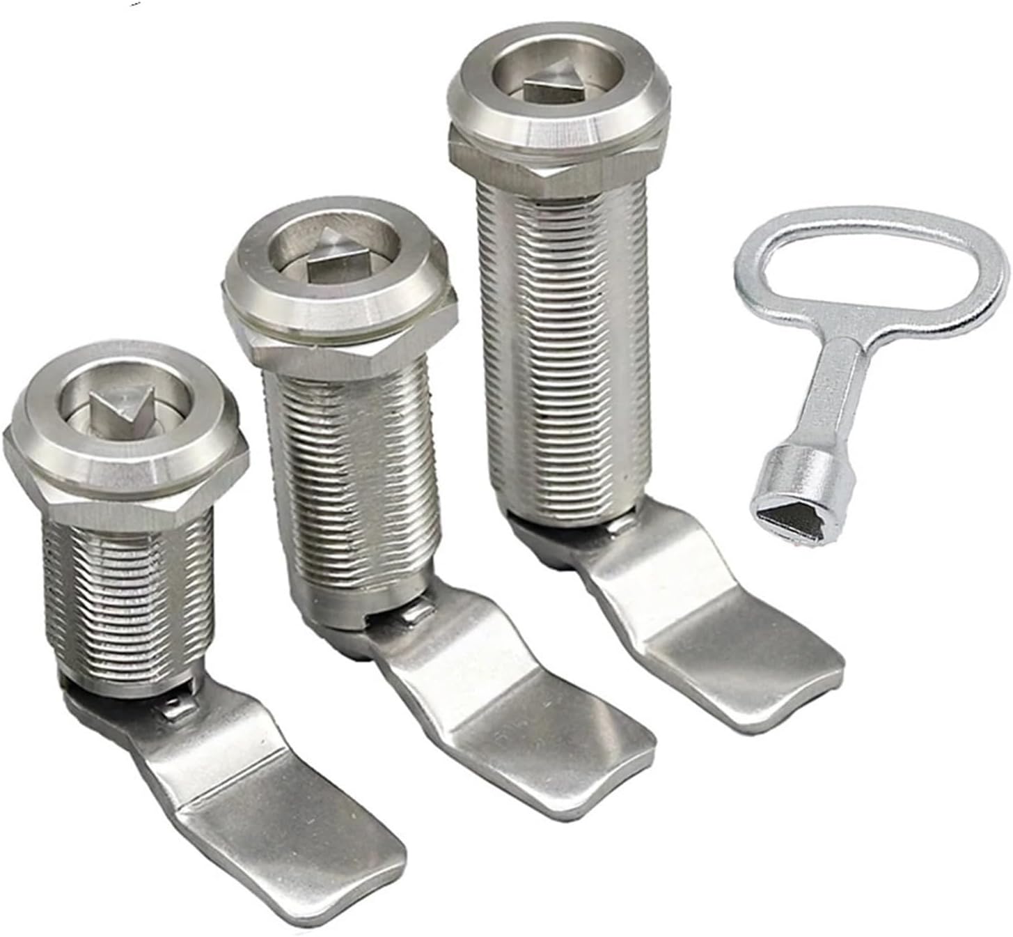 MS705-30-40-50-62 Extended Tongue Lock Outdoor Cabinet Door Lock 304 Stainless Steel Triangle Lock 1Pcs(MS705-40 Triangle)