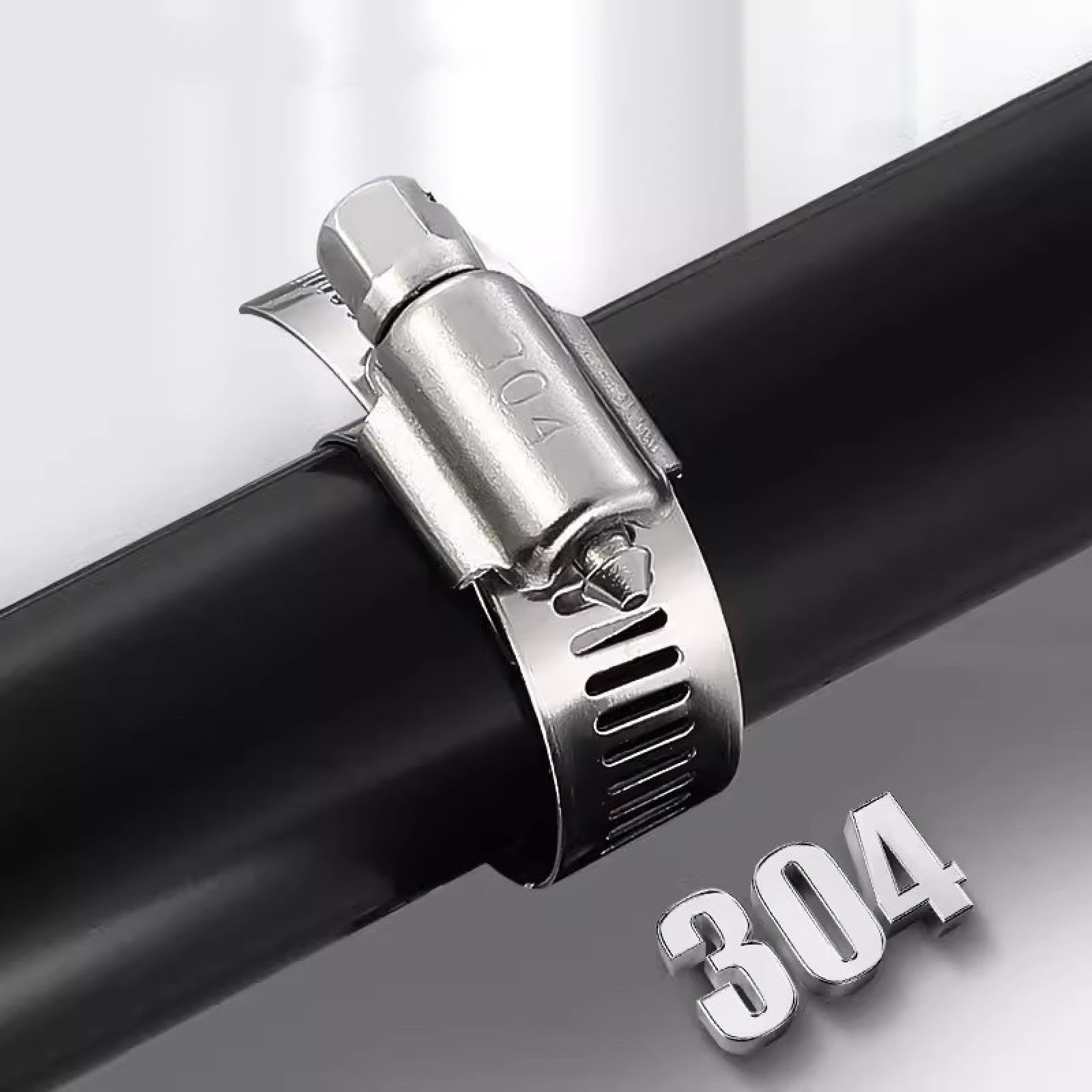 60/80/91/101-teiliges Schlauchschellen-Set aus Edelstahl, 8 bis 44 mm, verstellbare Antriebsschlauchschellen, Rohrschellen, Schneckengrößen-Schellen für Kraftstoffleitungen (60 Stück im Karton)