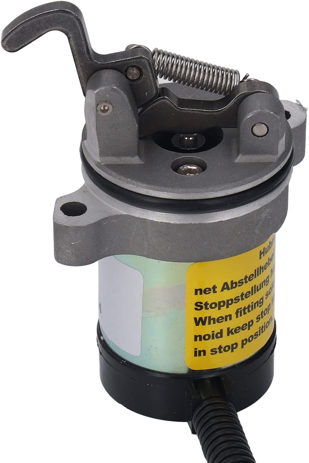 Fuel Shut Off Solenoid Valve, Engine Stop Flameout Shutdown Tool for Deutz Car DC 04103808, Aluminum Alloy and ABS Solenoid Valve with Resistance (DC12V)