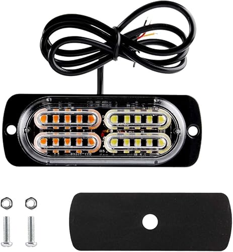 Miniatura 5 de Teguangmei Barra de luz LED estroboscópica de emergencia súper brillante de 12-24 V, 20 LED, advertencia de advertencia, construcción de peligro,
