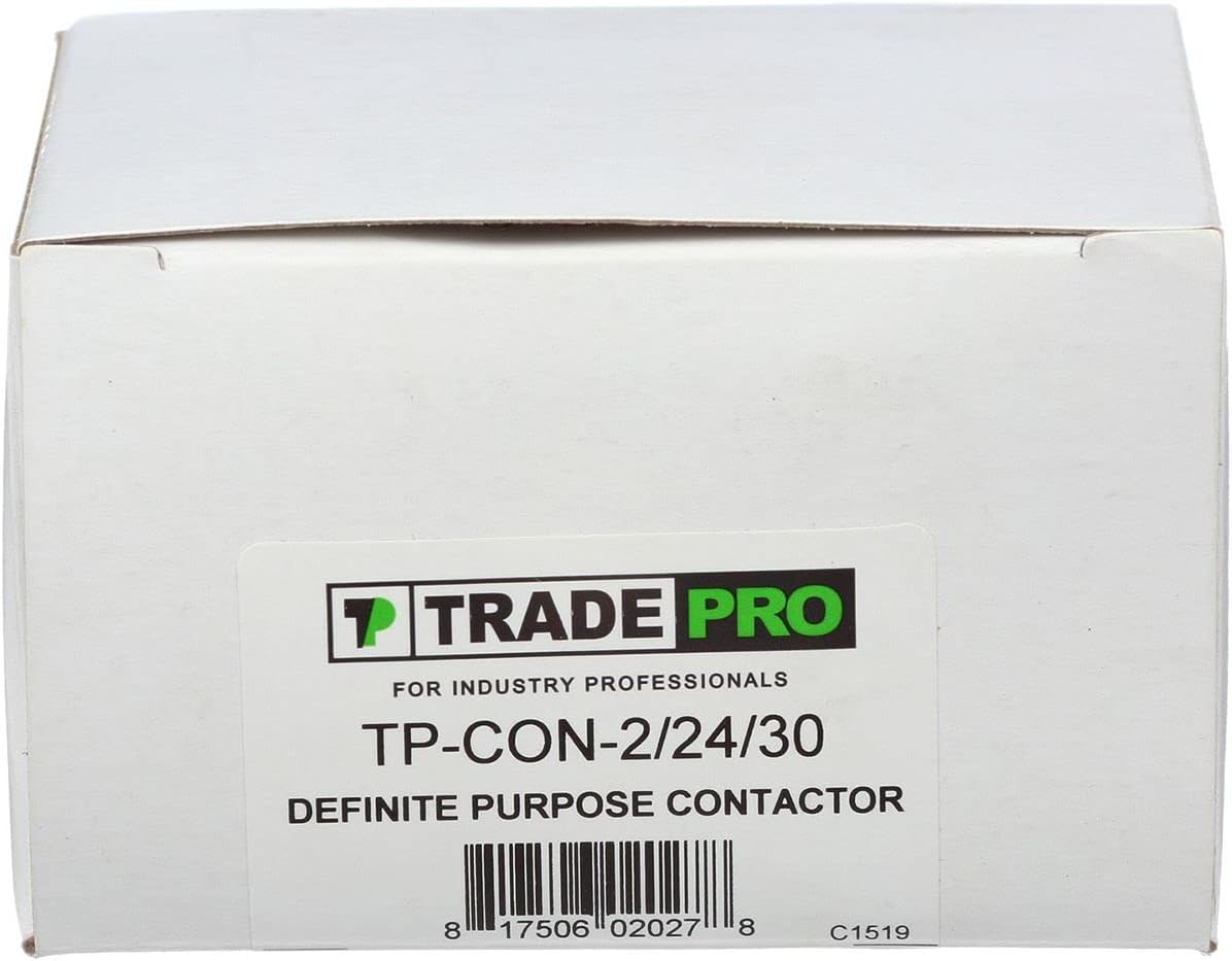 (TP-CON-2/24/30) 24 Volt 30 Amp Definite Purpose 2 Pole Contactor | 30 Full Load Amps (FLA) Rating, Silver Cadmium Oxide Contacts, -40°F to 150°F Temperature Range