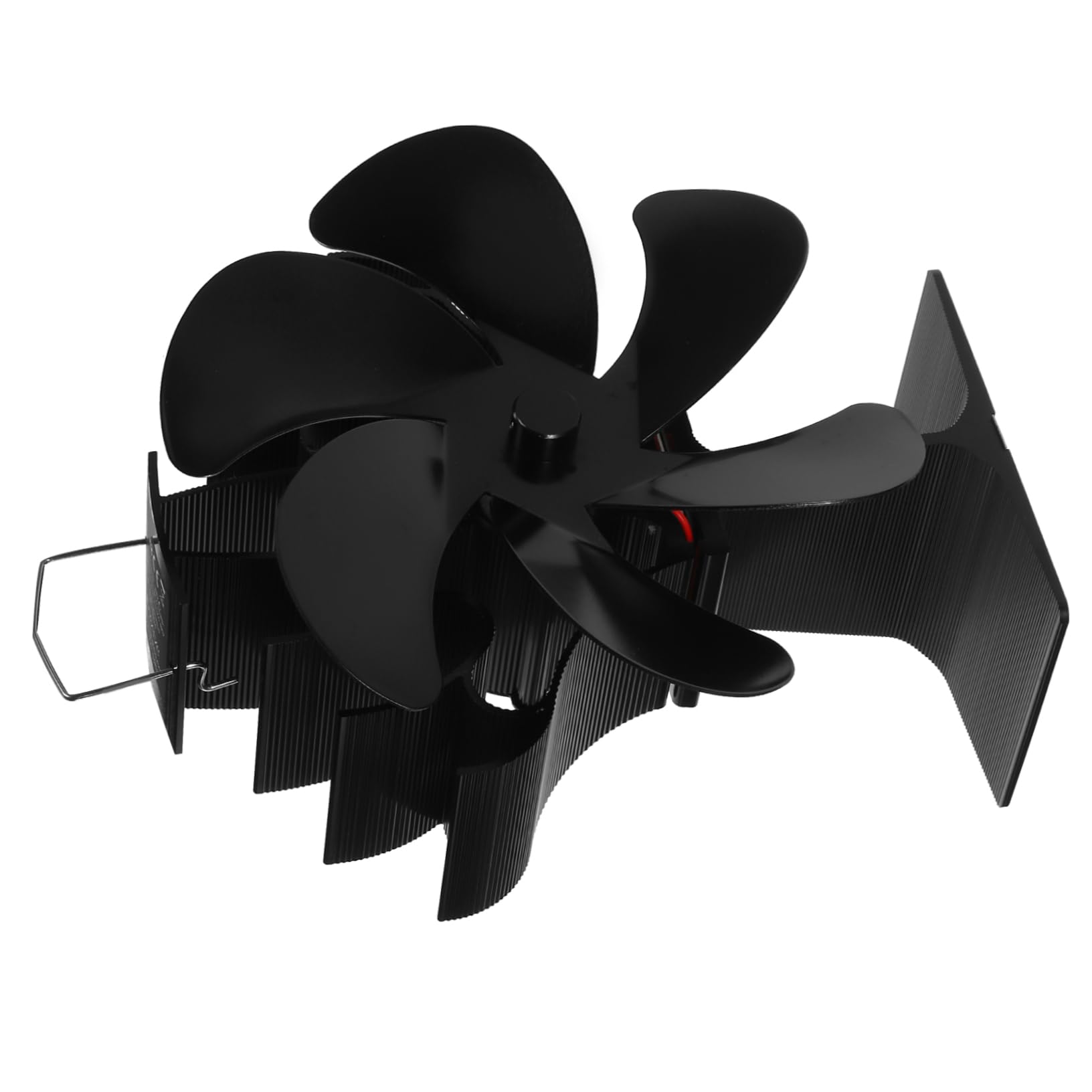 Ventilateur de poêle thermique à 5 pales Hemobllo en aluminium pour cheminée