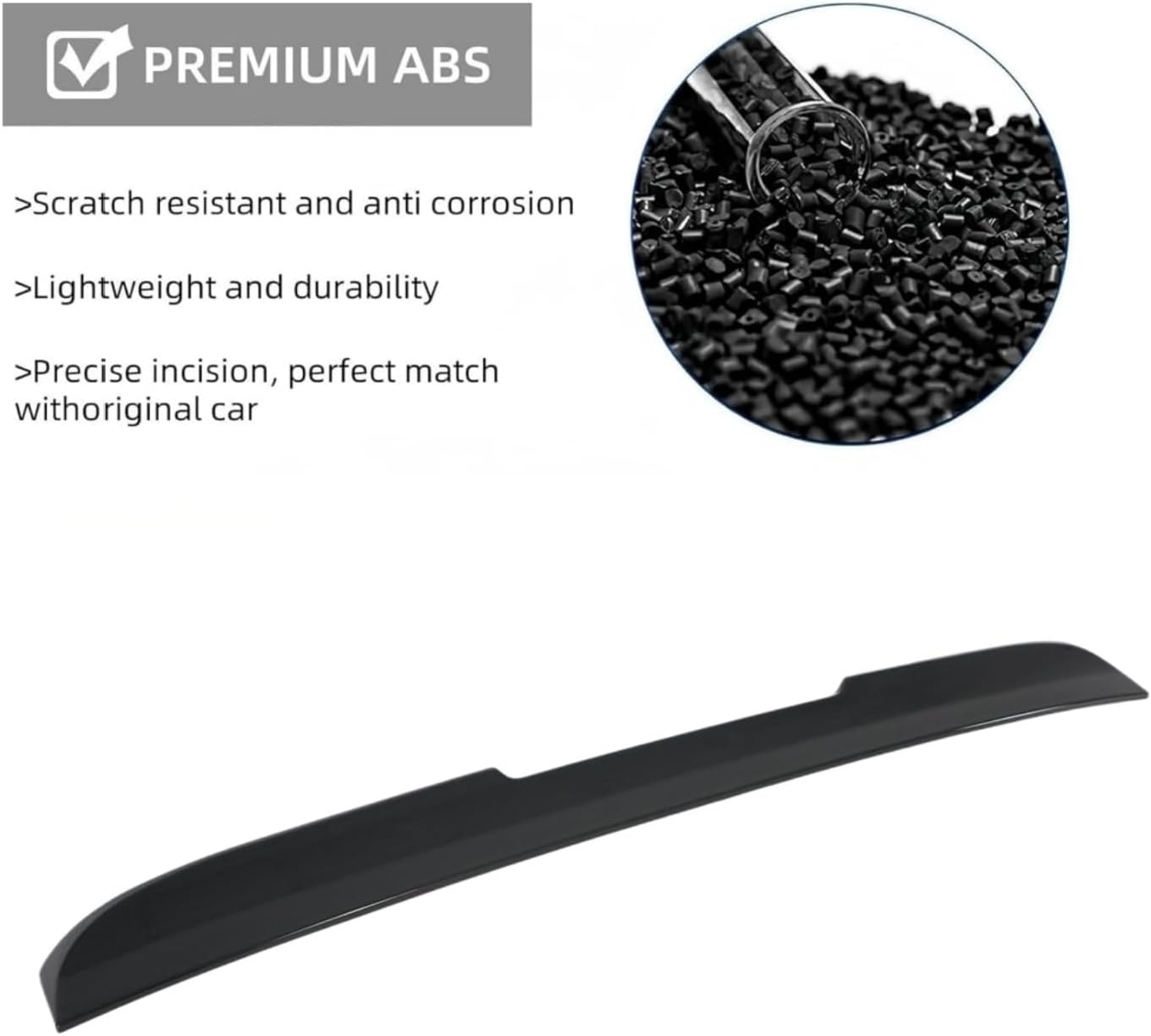time secret Rear Window Roof Spoiler for Dodge Charger SRT Hellcat/Scatpack/R/T/GT/SXT/SE/Enforcer/Daytona/Pursuit 2015-2026, Gloss Black Wing Spoiler Accessories (Blade Style)