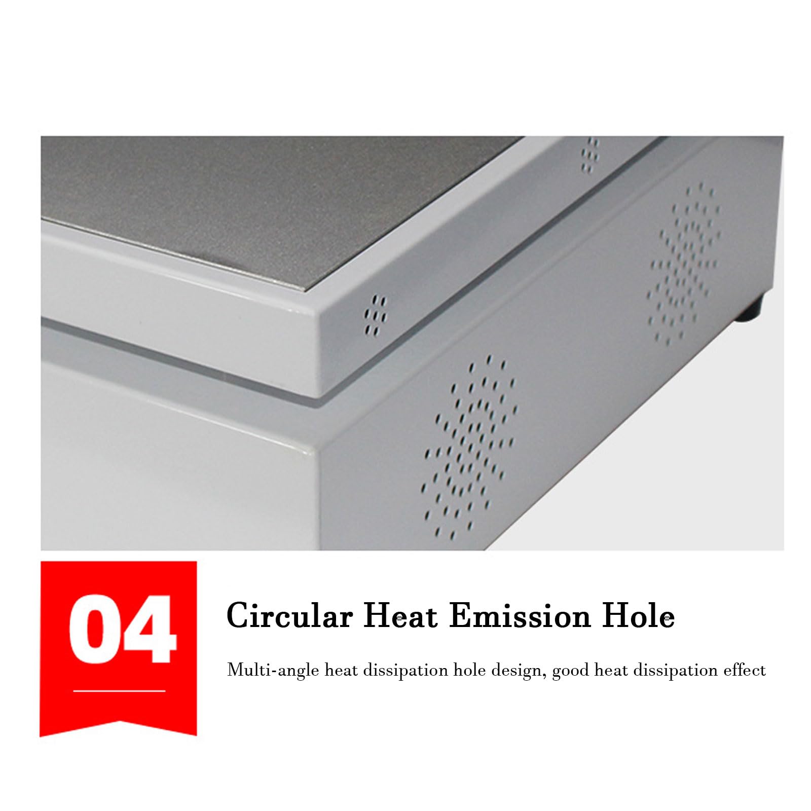 Máquina de embalaje de celofán, máquina de embalaje manual con placa calefactora de temperatura ajustable de 0-300 ℃, sellador térmico de PVC de escritorio comercial con orificio circular 20*20cm