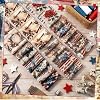 Hosuly 40 Pcs Vintage 4th of July Patriotic Quilting Fabric Roll Red White Blue Americana Fabric USA American Flag 250th Aniversary Quilt Strip Bundle 2.55" for Veteran Handmade DIY Craft Material #3