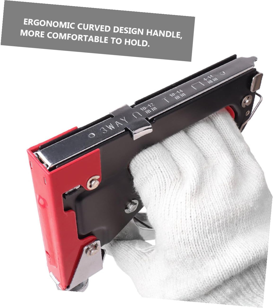 Heavy Duty U Shape Nail Staple Gun Multi-Function Handheld Stapler Tool for Wood Renovation with 3 Boxes Staples for Crafts and Repairs