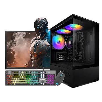 PC Gamer Completo AMD Ryzen 7 5700G, 16GB RAM, SSD NVMe 500GB, Fonte 750W 80 Plus, Monitor 23,8 Polegadas com Teclado e Mouse Gamer