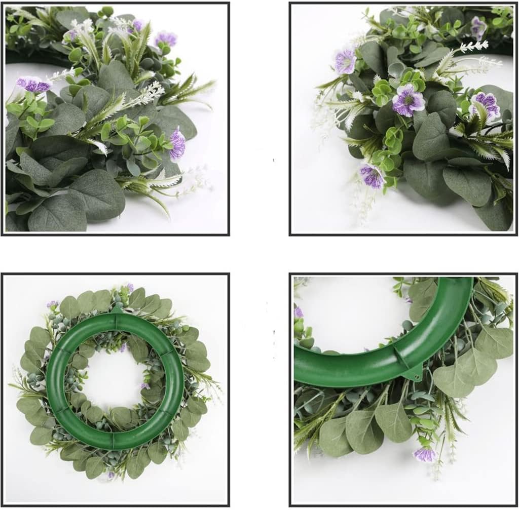 Violet Wreath Door Decoration Wall Hanging Pastoral Living Room(45cm)