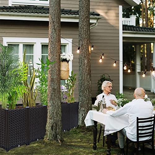 Nacreen Large Planters For Outdoor Plants Raised Garden Bed Garden Boxes Outdoor Raised Planter Box Plant Pots Perfect For Garden Patio Balcony Deck To Planting Flowers Vegetables Tomato And Herbs #TOP1