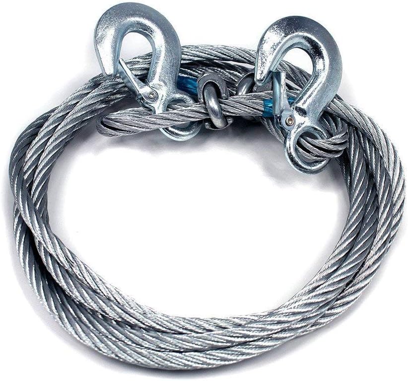 Car Auto Full Steel Towing Tow Cable Rope Heavy Duty Ton 4 Mtr