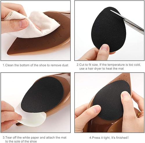 Miniatura 5 de 12PCS Non-Slip Shoe Pads for Bottom of Shoes, Premium Rubber Self Adhesive Anti-Slip Shoe Grips Stickers, High Heels Non-Skid Sole Protector