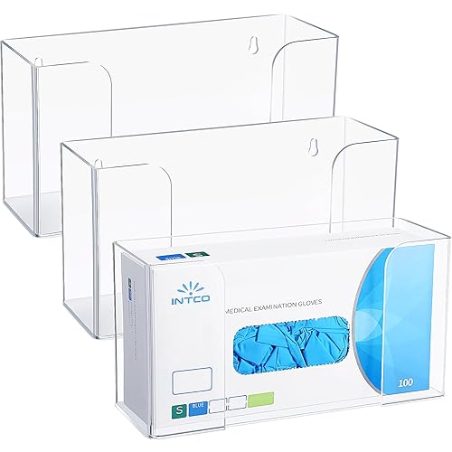 Miniatura 10 de Wenqik Dispensador de guantera de acrílico, soporte para guantes a granel para montaje en pared, dispensador flotante de máscara para guanteras