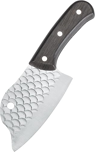TJ POP Cuchillo pequeño para cortar verduras cuchillo ligero para mujer lindo cuchillo de carne de espiga completa en forma de delfín con hoja de