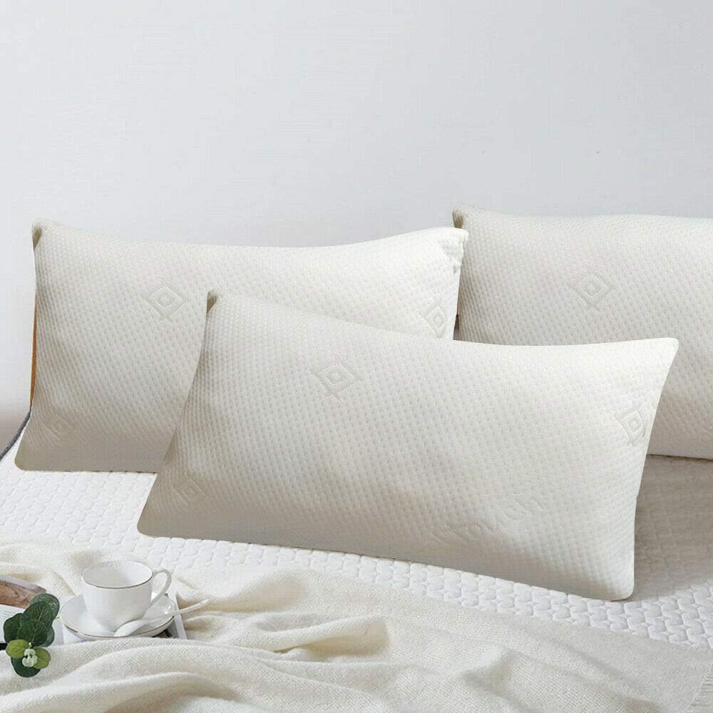 British Home Bedding Visco Elastic Memory Foam Pillow With Free Pillow Protector Pack of 2,4,6 (4)