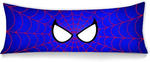 Spider Blue Man - Funda de almohada de cuerpo de 20 x 54 pulgadas funda de almohada con doble impresión con cremallera oculta