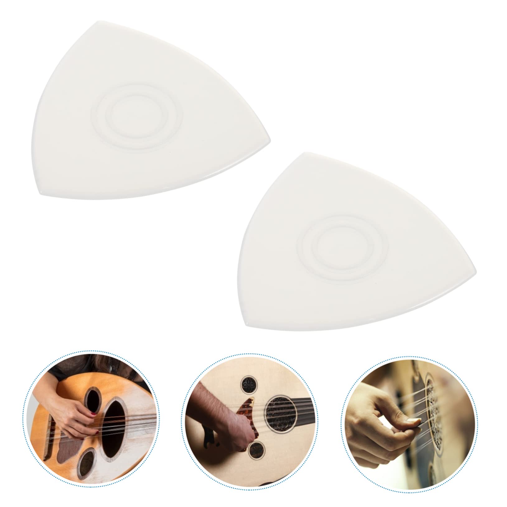 ibasenice 36piezas Púas De Guitarra Transparentes De Nylon Antideslizantes Para Da Ruan y Otros Instrumentos Musicales