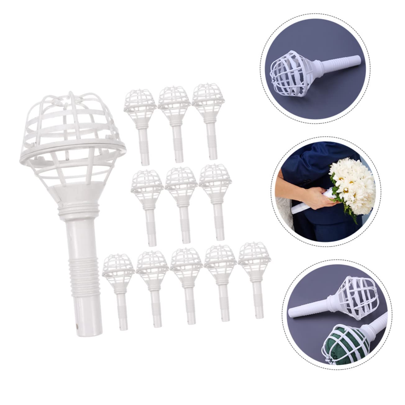 Angoily 36 Piezas Soportes para Ramos de Novia para Bodas Portaflores Floral Ligero y Duradero Accesorios Prácticos para Arreglos y Decoración Eventos Nupciales