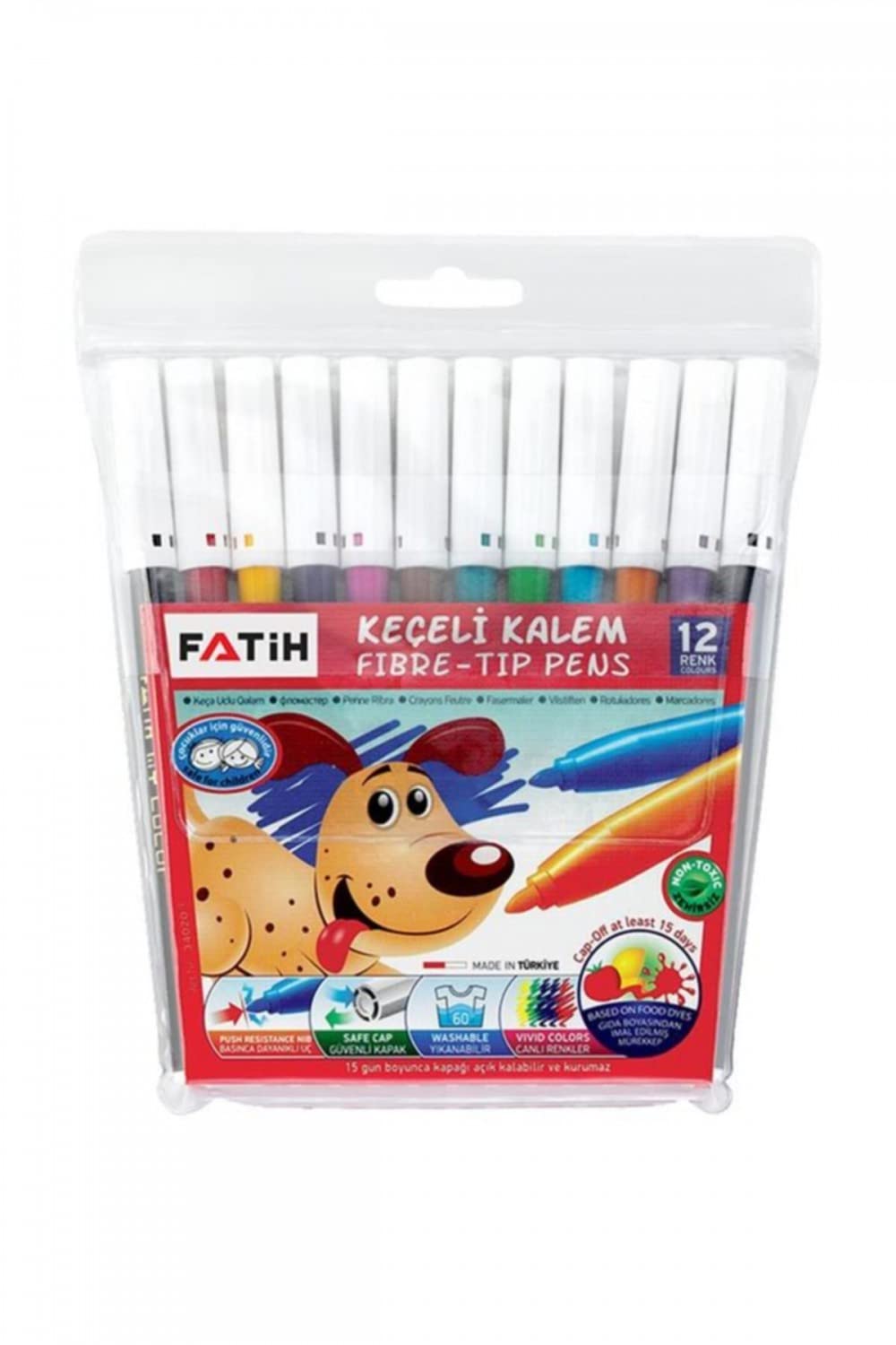 FATİH KEÇELİ BOYA KALEMİ 12 RENK
