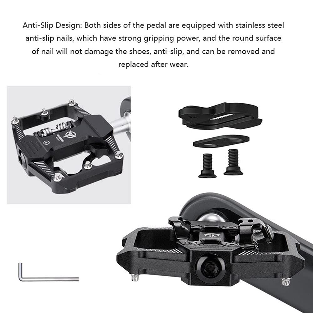 Pedales Mtb Pedal de bicicleta Spd Pedales sin clip sin clip de montaña pedales de bicicleta de aleación de aluminio plataforma dual for Mtb Bicicleta de bicicleta de montaña bicicleta Pedales Bicicle