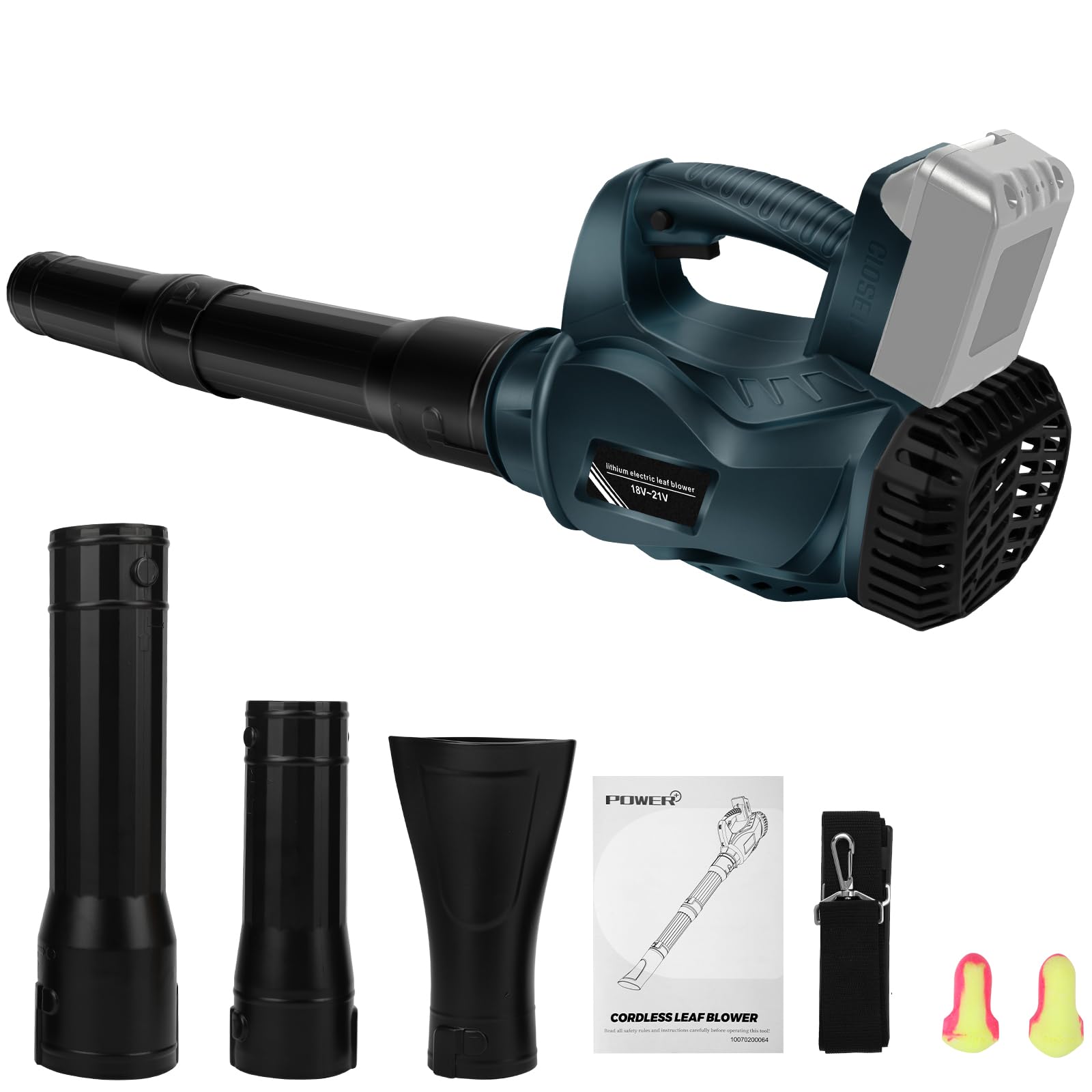 Bezprzewodowa dmuchawa, kompatybilna z Bosch Professional 18 V, akumulator GBA/CORE/Procore/AMPShare, 18 V, 6 prędkości, elektryczna dmuchawa bezszczotkowa, do pielęgnacji trawnika, ogrodu