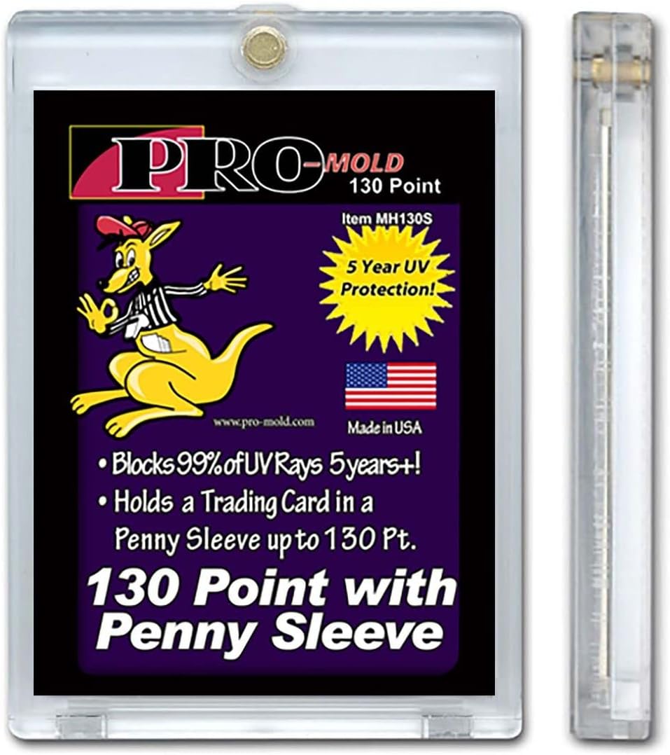 pro mold Box (18) Pro-Mold 130pt. Magnetic One Touch Card Holders Holds Card with Penny Sleeve MH130S