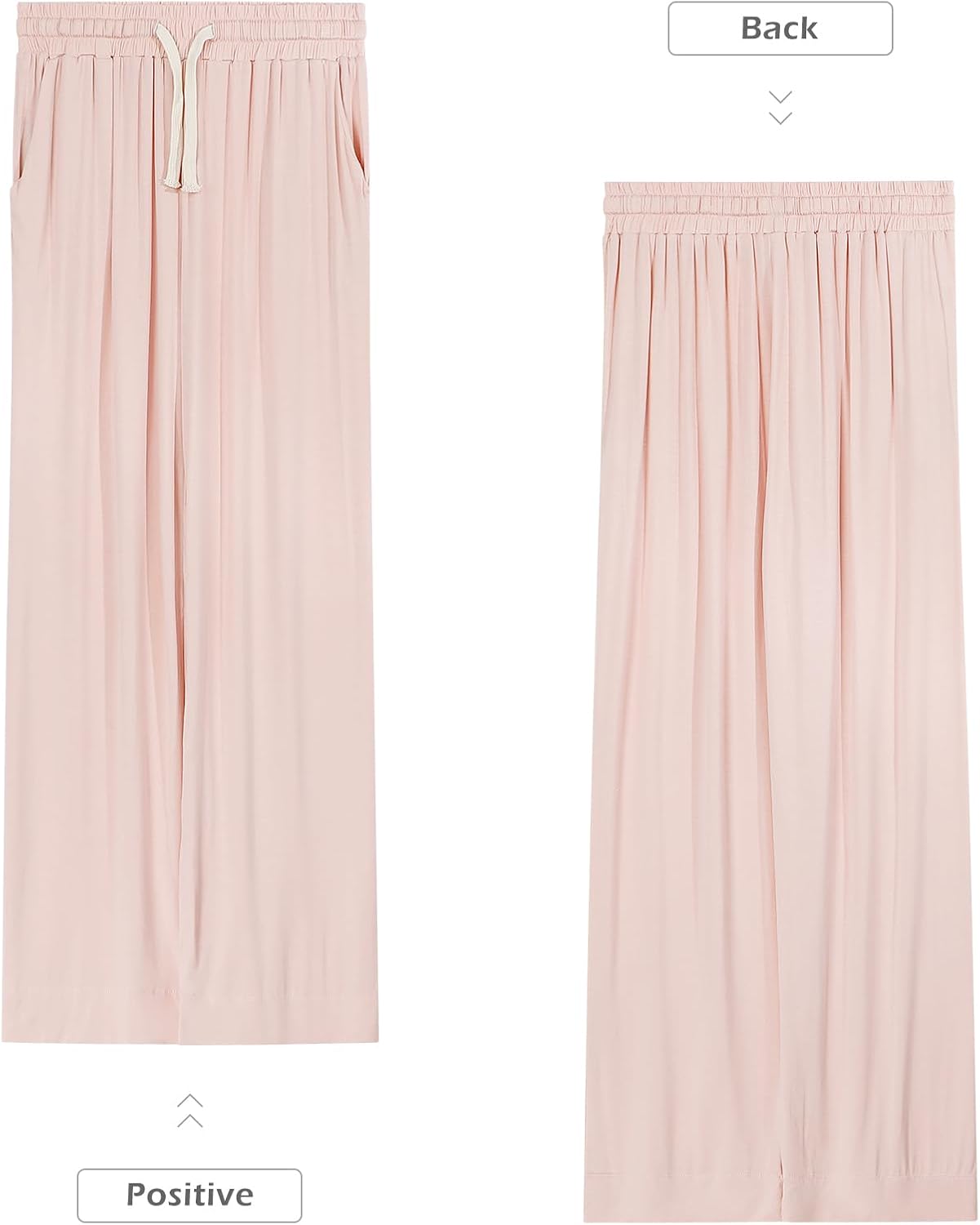 ESTAMICO Women Ultra Soft Viscose Pajamas Bottoms Wide Leg Lounge Sleep Pant with Elastic Waistband - Image 3