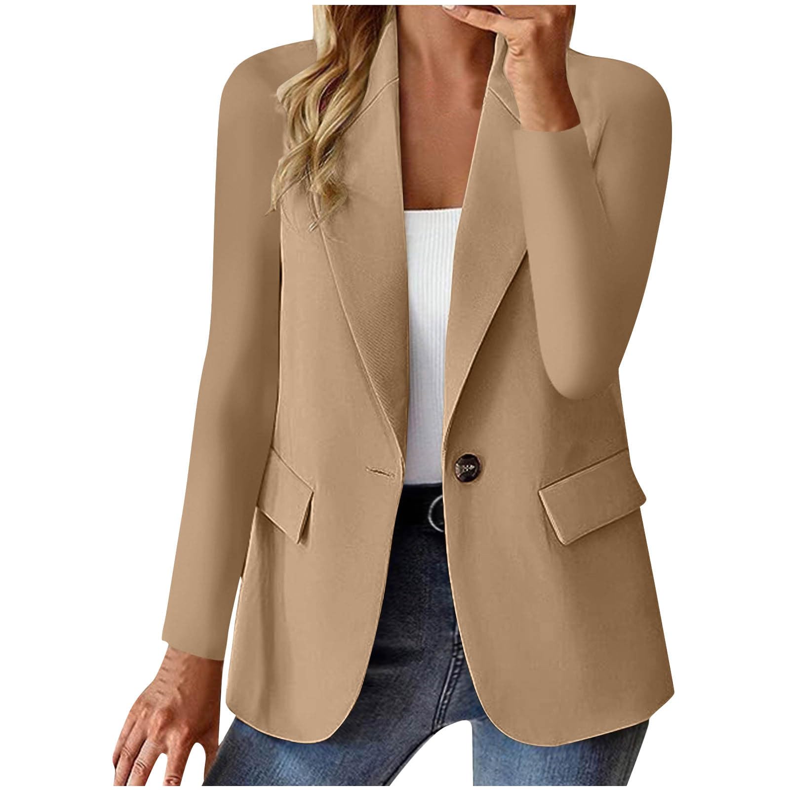 Suit Jackets for Women Business Casual Open Front Blazers Office Work Lightweight Coats Spring Summer Cardigan Suits