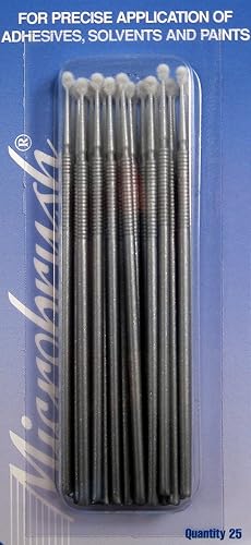 Cepillo micro aplicador, 25 unidades (paquete de 1)