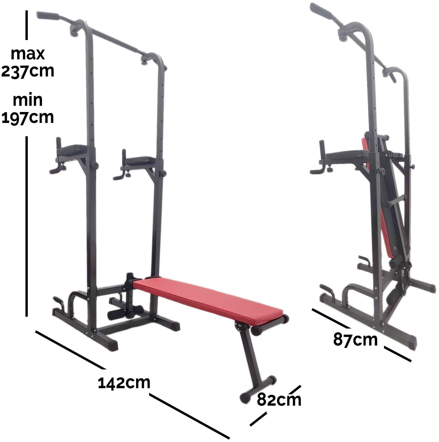 Attrezzatura Multifunzionale Home Fitness Equipment --- Power Tower Dip Bar / Macchina Crunch Compatto Multifunzione Wonder TB Tonic Smart / Total Power Body Crunch Pump Display Computerino Home Fitness Trainer per Addominali pettorali bicipiti Gambe Glut