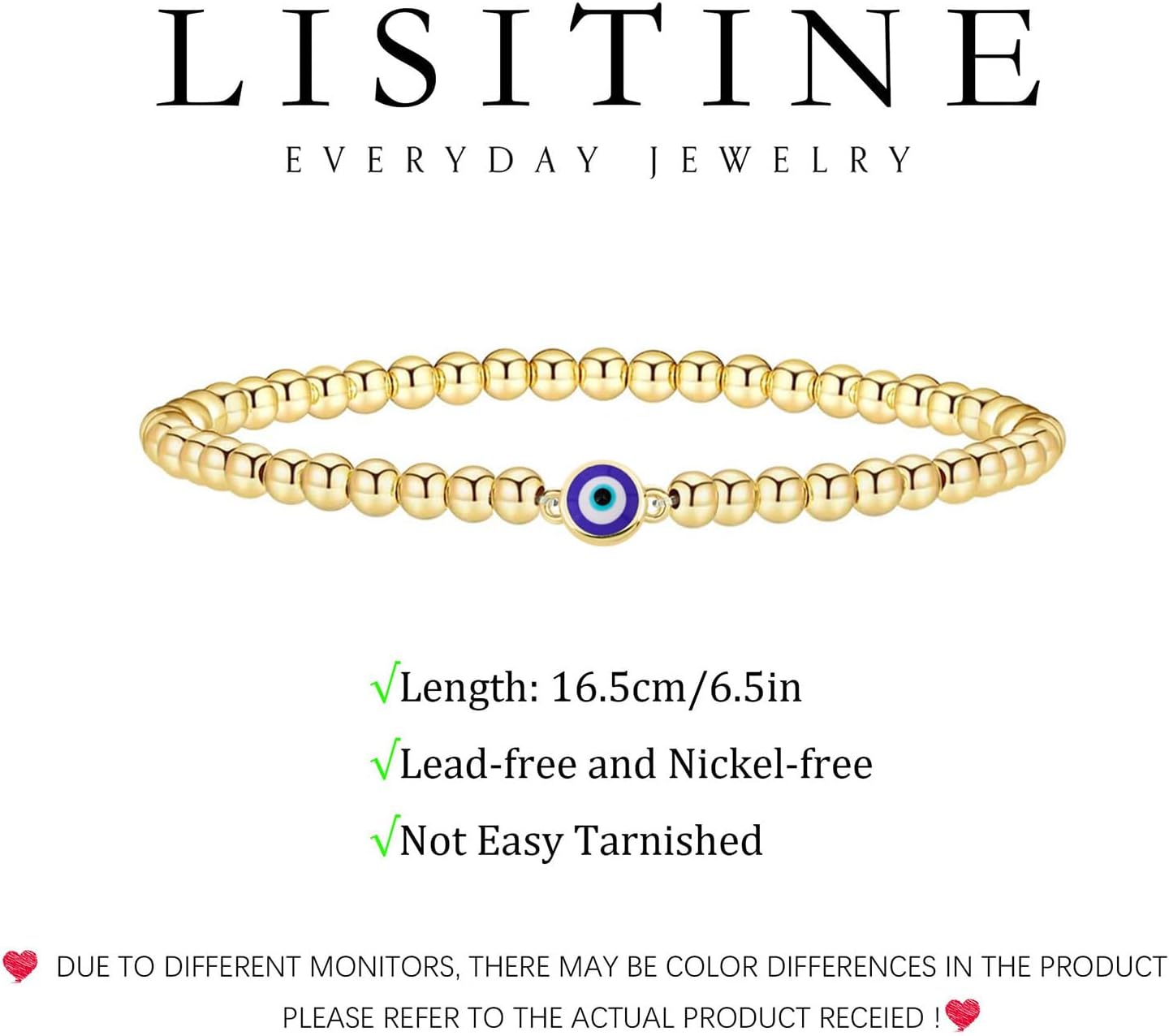 Gold Bracelets for Women 14K Gold Beaded Bracelets Stackable Bracelets for Women Gold Charm Bracelet Non Tarnish Gold Jewelry for Women Trendy - Image 7