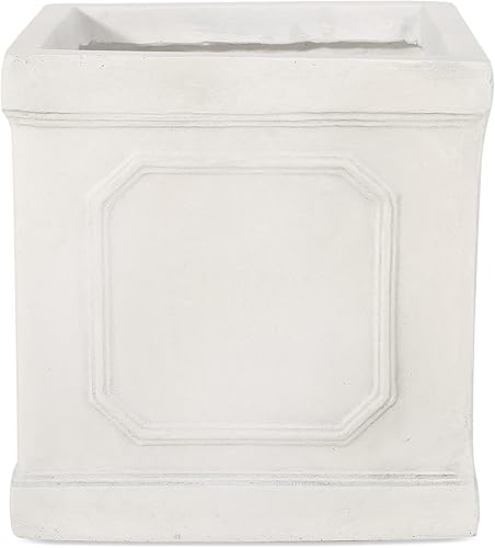 Christopher Knight Home 316046 Burgos - Macetero grande, color blanco antiguo