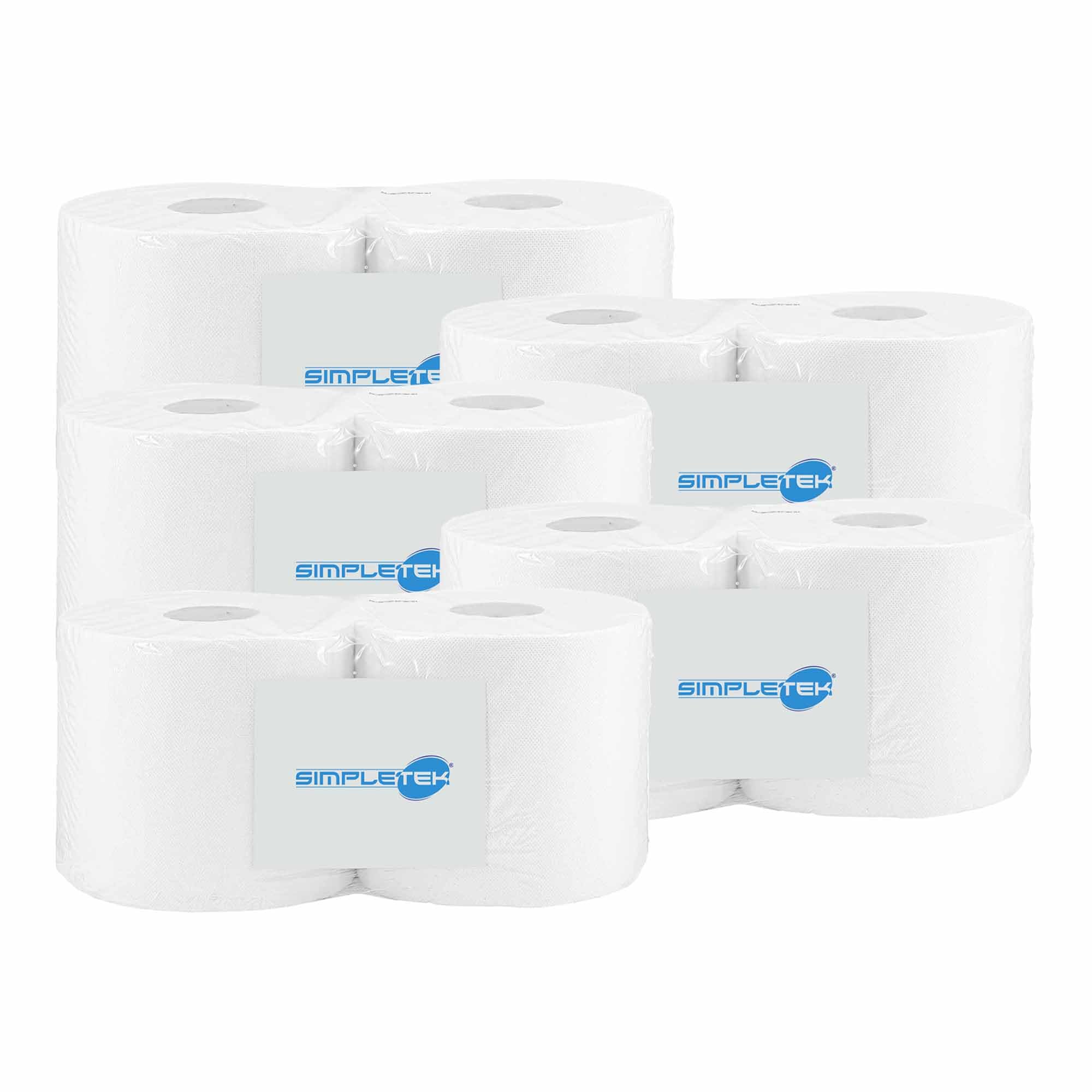 SIMPLETEK - Rotolo Carta Milleusi - Goffrata 2 Veli Pura Cellulosa | Alta Assorbenza - Ecolabel | Confezione 10 Rotoli