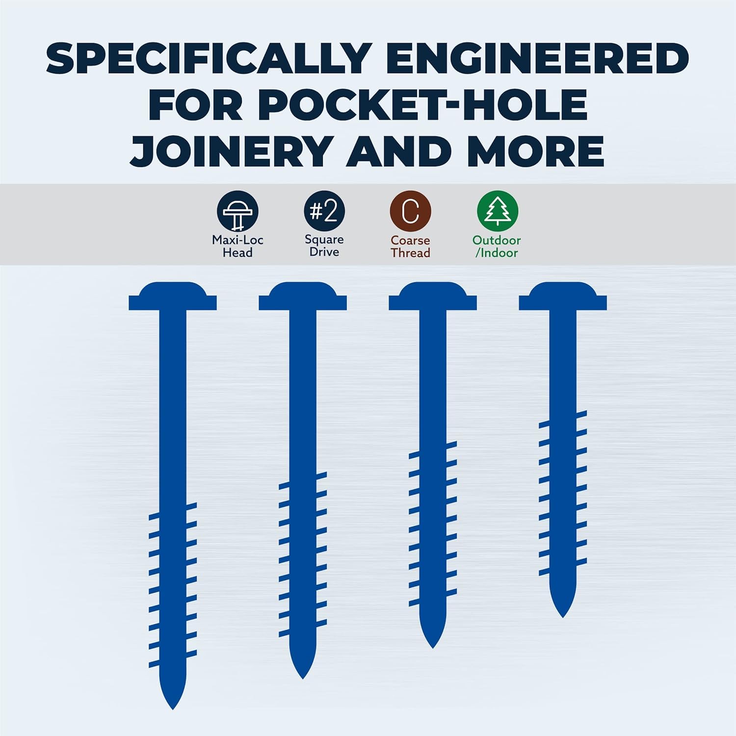 Kreg SML-C250B-50 Blue Kote Pocket Screws, 2 1/2-Inch, Coarse Thread, Maxi-Loc Head (50 Count) - Image 3