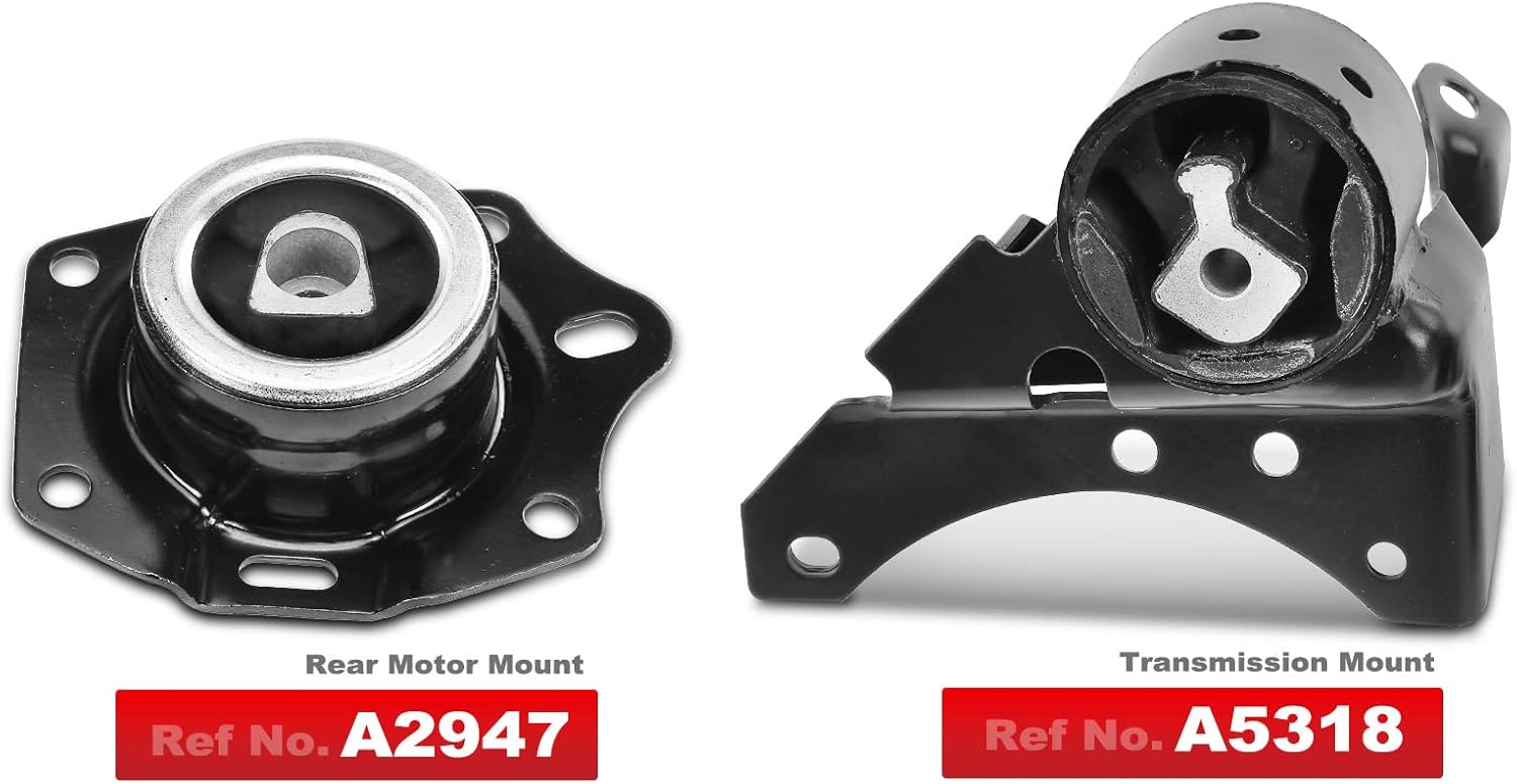 A-Premium Engine Motor Mount and Transmission Mount Kit Compatible with Dodge Neon 2003 2004 2005 L4 2.0L, Automatic Transmission, Set of 2