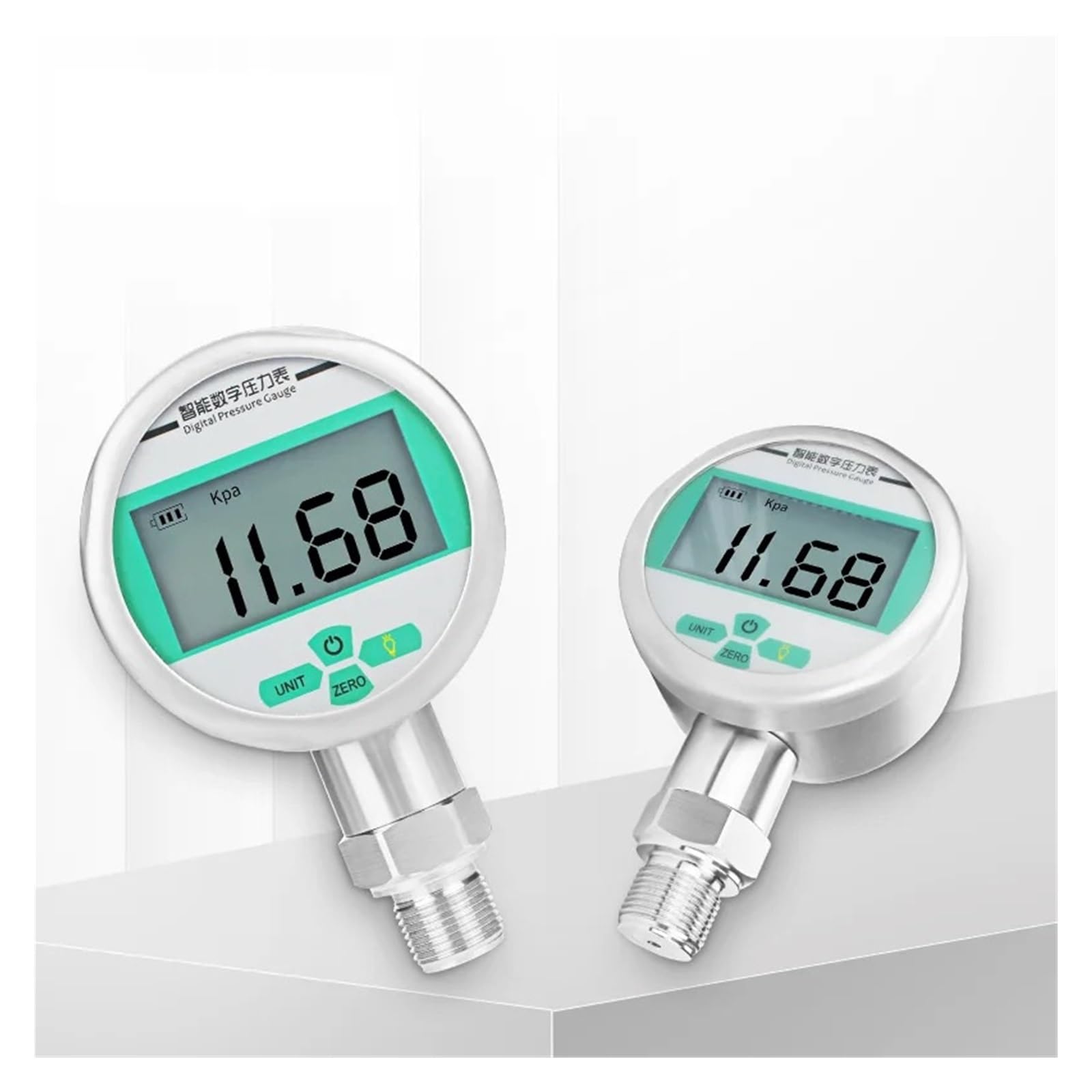 Manómetro mecánico de precisión 0,2 G 100 mm G1-4 dial 0,2% FS 0-40 Mpa 0-60 Mpa 0-100 Mpa medición de presión de cristal líquido aire gas aceite agua(0-60Mpa)