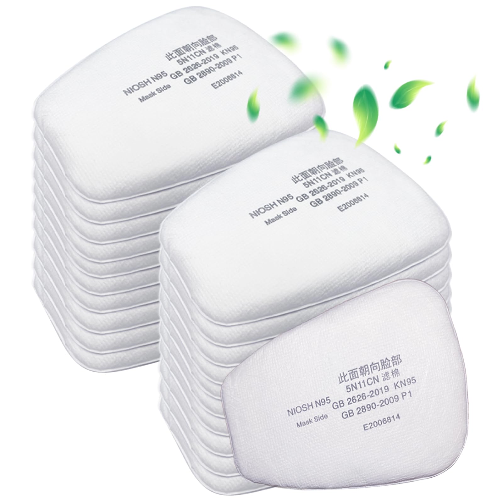 80PCS 5N11 Filter Cotton,Replacement Particulate Filter Cotton for 6200, 6502, 7502, 6800