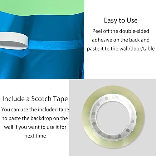 Miniatura 2 de 2 telón de fondo de decoración de fiesta de 3.28 x 6.56 pies, cortina de flecos de papel de aluminio con flecos, fondos de fotos, decoraciones