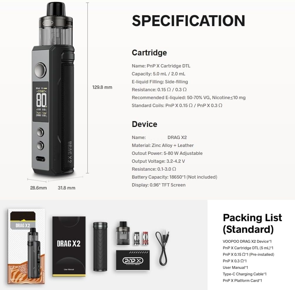DRAG X2, For VOOPOO DRAG X2 Pod Kit | DRAG X 2 Mod