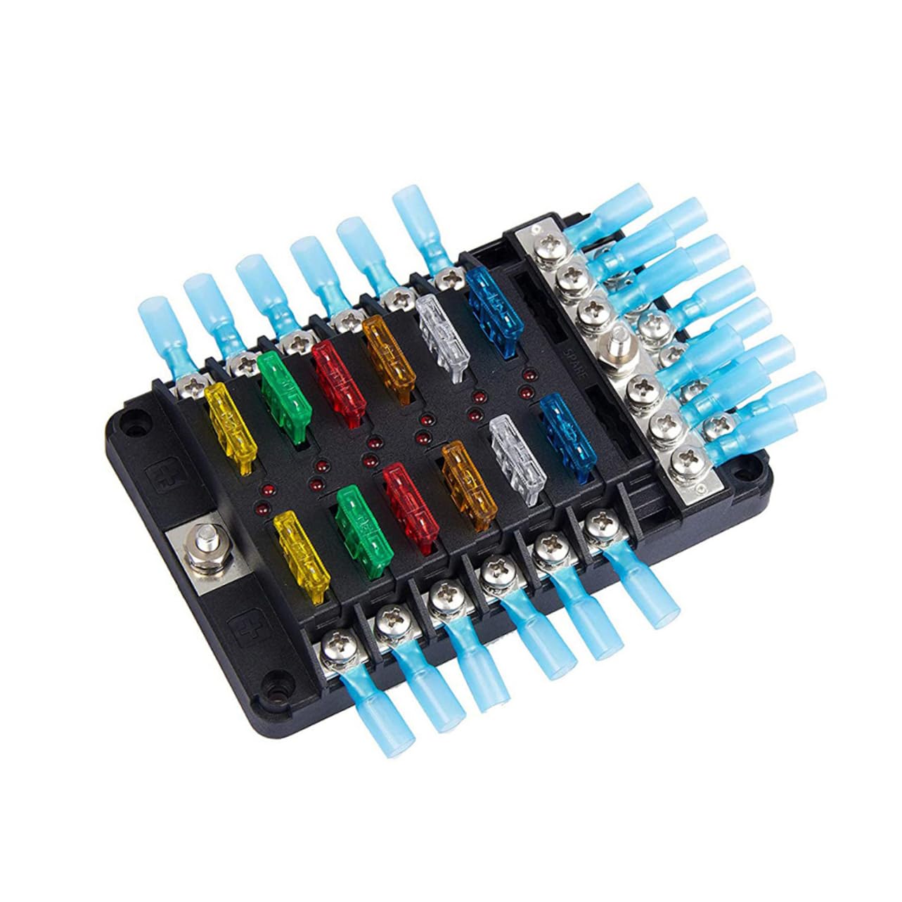 Caja de Fusibles de 12 Vías Dc32v 100a Pbt PC para RV y Yate