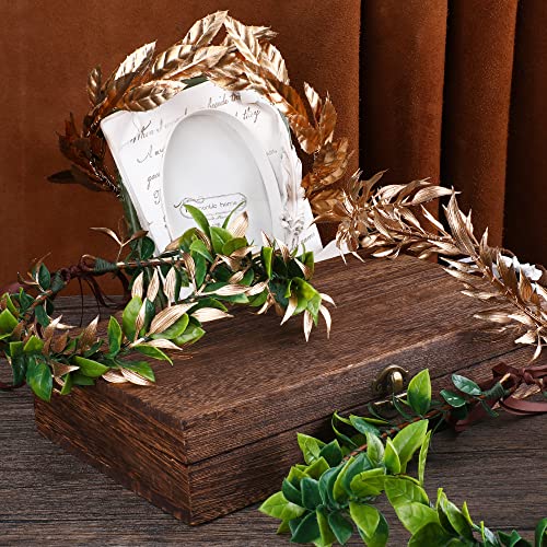 Mostory Handmade Green Laurel Leaf Crown Headband For Men’s Wedding Greek Elf God Headpiece For Toga Costume Hair Accessories Groom Queen Prince Mardi Gras Party Carnival Renaissance #TOP4