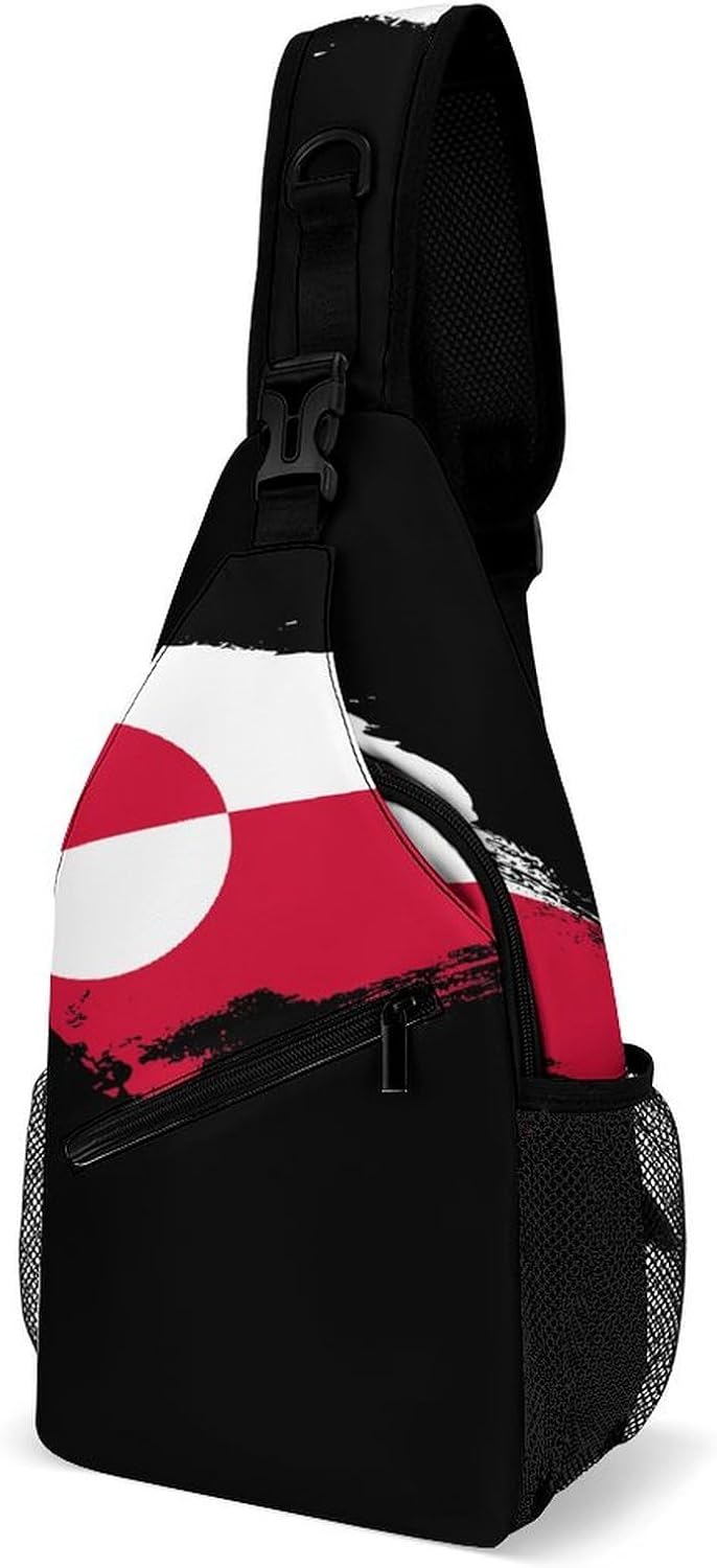 Guatemala Flag Brush Stroke Sling Bag Crossbody Chest Bag Shoulder Bag For Travel Hiking Cycling Camping