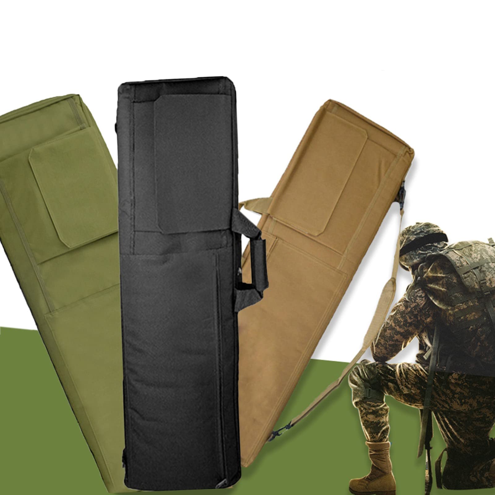 Bolsa para Fusil,Funda Blanda para Rifle,Funda Táctica para Fusil Acolchado,Funda Escopeta Mochila Táctica de Caza,Airsoft Funda Escopeta Porta Caza,Longitud Disponible en 85cm/100cm