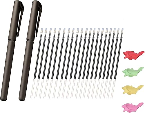 20 bolígrafos mágicos y recambios para cuaderno de práctica mágica reutilizable, bolígrafo de dibujo de tinta invisible, ayuda para escribir y