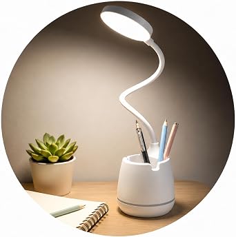 Masa Lambası Şarjlı Dokunmatik 24 LED’li, 3 Renk Modlu Ayarlanabilir Işık, USB Şarjlı, Esnek Gövde, Modern Masa ve Gece Lambası