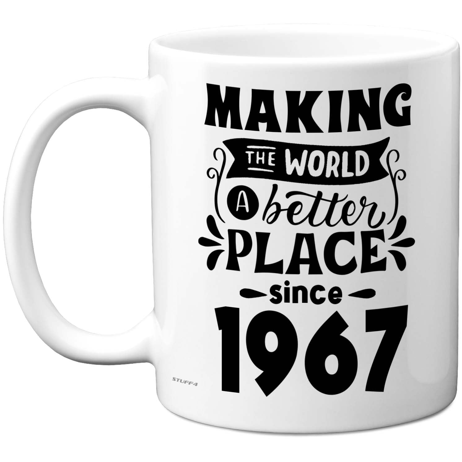Stuff4 59th Birthday Mug Gift for Men Women - Making The World a Better Place Since 1967 - Happy 59 Birthday Gifts for Grandad Grandma Nan Retro Back in 1967 Age 59 Bday, 11oz Ceramic Coffee Mugs